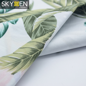 Skygen đồng bằng dệt mềm Áo sơ mi nhiệt đới lá hoa Myanmar Thái dệt cotton in vải - Product Image 4