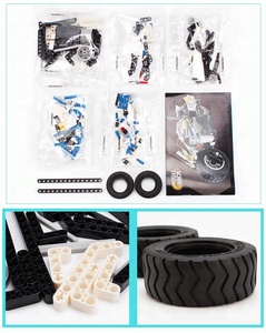 Briques recul jouet <span class=keywords><strong>police</strong></span> <span class=keywords><strong>moto</strong></span> <span class=keywords><strong>enfant</strong></span> connexion jouets avec 193 pcs - Product Image 3