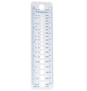 Chegada nova Forma de Medir Ferramentas de Tricô Tricô Agulha de Calibre Régua de Plástico/camisola agulha ferramenta de medição