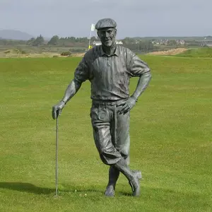Hot Sale Outdoor Decorative Man Statue Bronze Golf Statue