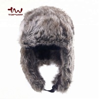 Venta al por mayor OEM a prueba de viento personalizado caza orejeras sombrero de soldado ruso de invierno sombreros de piel largos personalizados para la temporada de frío