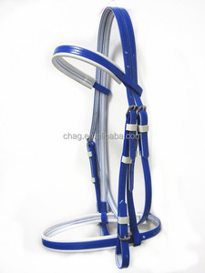 Gros bule et rouge pvc <span class=keywords><strong>cheval</strong></span> <span class=keywords><strong>rein</strong></span> et bride en stock - Product Image 3