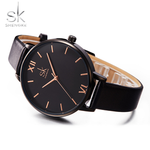 Shengke-reloj de cuarzo de cuero para mujer, accesorio de marca superior, sencillo, a la moda, de lujo, con esfera de mármol, <span class=keywords><strong>0039</strong></span> - Product Image 3