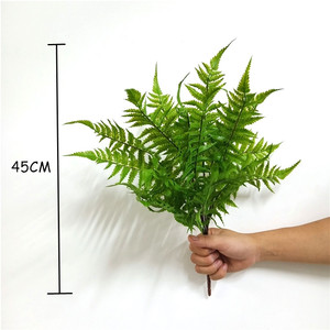 2 Màu Sắc Nhỏ Bush Trang Trí Nhân Tạo <span class=keywords><strong>Palm</strong></span> Leaf Chùm Bán Buôn Nhân Tạo Lá Bush - Product Image 1