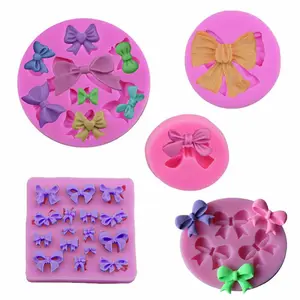 Mini Bowknot Stampi In Silicone Della Farfalla Del Silicone Della Torta Del Fondente Della Muffa Del Cioccolato Sugarcraft Della Muffa