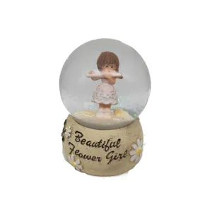 Wholesale Christmas Snow Globe Resin and Glass Cartoon Style Artificial Fairy and Music Themes for Home Decoration