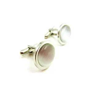 Sini jewelry New product china supplier fashionable high quality cheap white opal aigner shirt cufflinks metal