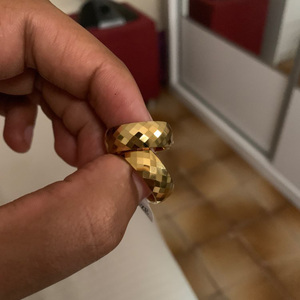 Anillos de Carburo de Tungsteno Facetados de Color Dorado, Baratos, Personalizados, en Existencia, para Mujer, Venta al por Mayor, Dropshipping - Product Image 6