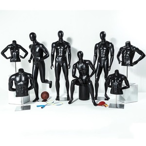 Xinji Matte Black Spier Oefenpop Mannen Sport Mannequins Mannelijke Running Vrouwelijke Etalagepop - Product Image 1
