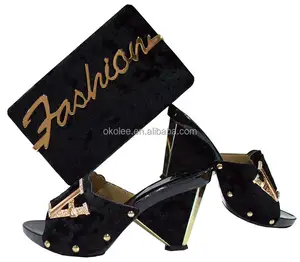 KB8511 महिलाओं पार्टी के जूते और बैग मैच के लिए थोक इतालवी मिलान जूते और बैग