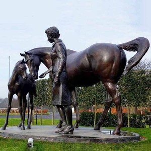 Cavaliere in bronzo con scultura di cavallo uomo indiano che guida su statua di cavallo - Product Image 5