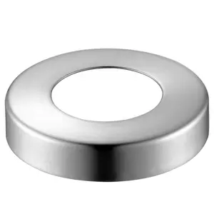 Copertura per Ringhiera Scale in Acciaio Inox Spazzolato con Flangia per Piastra Base e Coperture, Garanzia di 5 Anni - Product Image 1