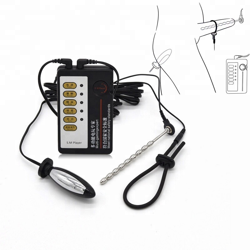 Male Chastity Machine Électrique Anal Urètre Penis Plug Sounding Civière Dilatateur Anal Plug Cathéter