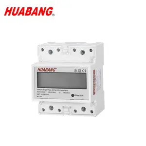 2 channel DC energy meter din rail mount 1000VDC single phase EV charger solar panel with modbus communication