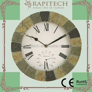 11นิ้วกลางแจ้ง Polyresin เครื่องวัดอุณหภูมินาฬิกา - Product Image 2