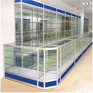 Màu xanh lá cây chéo LED hiển thị dược Showcase hiển thị truy cập để hiển thị các sản phẩm tại các hiệu thuốc - Product Image 3