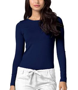 <span class=keywords><strong>T</strong></span>-<span class=keywords><strong>Shirt</strong></span> à manches longues pour femmes, vêtement chinois bon marché, uniforme blanc, sous-vêtements, à col ras du cou, 2020 - Product Image 3