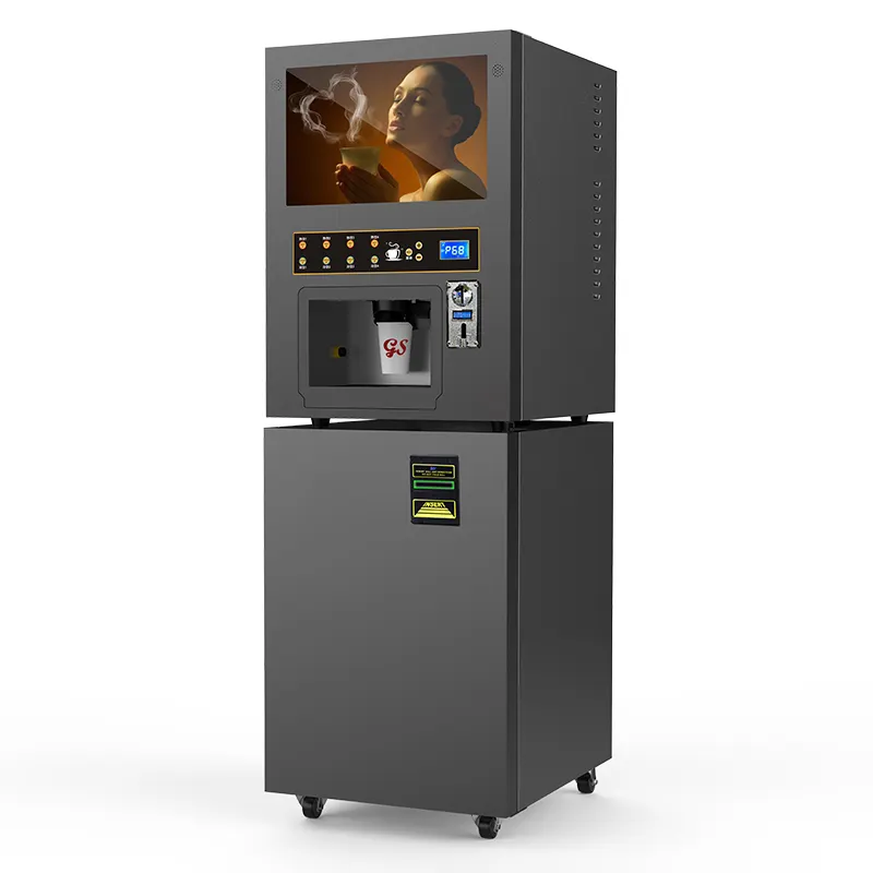 4 Hot 4 Koude Automatische Vending Oploskoffie Poeder Machine Maquinas Expenderodas De Cafe