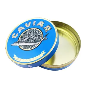 5g 10g 20g 50g 100g 250g 500g de metal redonda vacía caviar cajas de hojalata