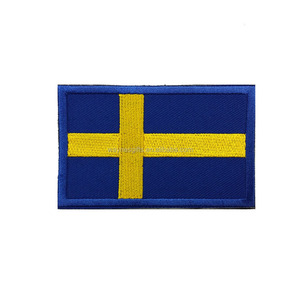 Promosyon bayrakları ve afişler için özel İsveç bayrağı nakış yama - Product Image 5