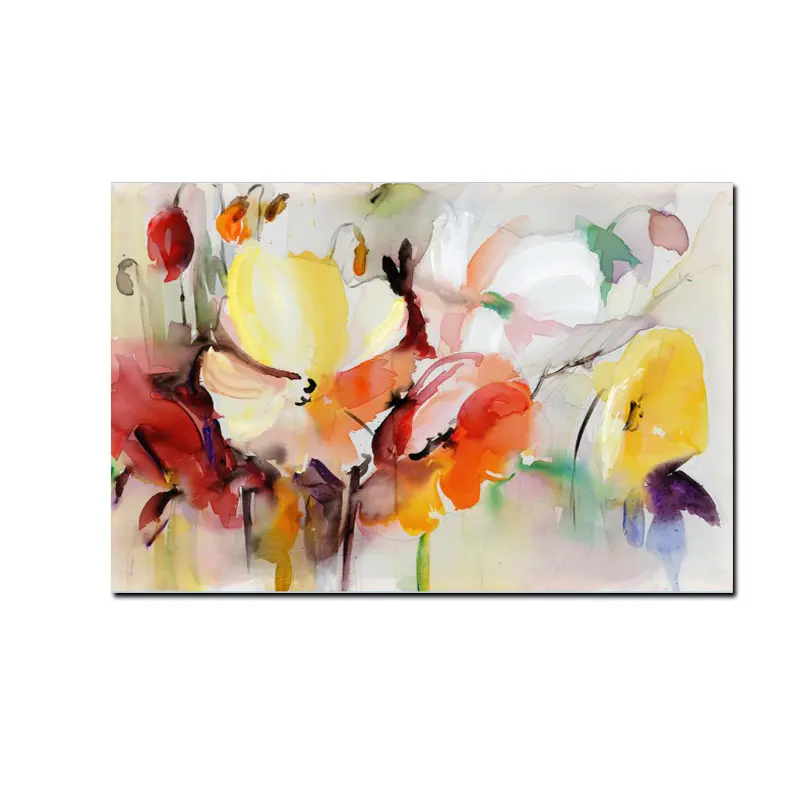 Supply voor AliExpress Abstract Bloemen Canvas Schilderij Drop Verzending