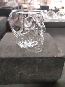 Dibujo a mano de 120ml, vaso de cristal de borosilicato, Cráneo, vaso de cristal, whisky, bar, fiesta en casa - Product Image 3