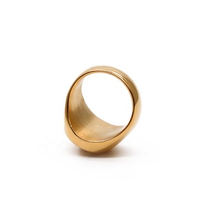 Anello da uomo con testa di leone per incisione ad anello di precisione per incisione con taglio di precisione anelli di tendenza 316L acciaio inossidabile oro anelli di fidanzamento geometrici - Product Image 5