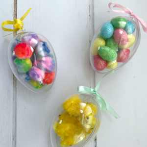 Holiday Plastic Easter <strong>Eggs</strong> <strong>Egg</strong> <strong>Decorations</strong> Open Plastic Party <strong>Decoration</strong> Event &amp; Party Supplies Clear 80*57*60mm - Product Image 2