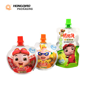 Nhựa Hình Dạng Đặc Biệt Chất Lỏng Bao Bì Túi Đứng lên <span class=keywords><strong>Spout</strong></span> <span class=keywords><strong>Pouch</strong></span> Cho Nước Trái Cây Bé Thực Phẩm - Product Image 2