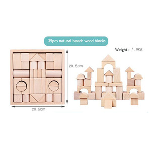 ไม้ธรรมชาติเกรดสูงบีช28บันทึกการสร้างบล็อกสำหรับเด็กของเล่นเพื่อการศึกษา - Product Image 4
