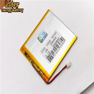 Plugue 2.0-2 P 308090 3000 mah <span class=keywords><strong>3</strong></span>.7 v Recarregável lipo bateria solar bateria de lítio polímero de iões de lítio com PCM - Product Image 4