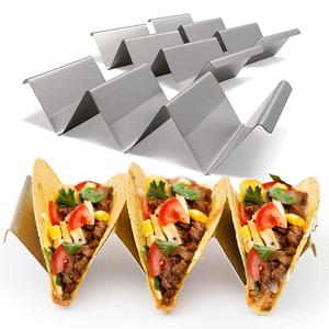 <span class=keywords><strong>Bandejas</strong></span> de acero inoxidable para tacos, bandeja de acero inoxidable para hornear, <span class=keywords><strong>lavavajillas</strong></span> y parrilla, soporte para tacos, 4 paquetes - Product Image 1