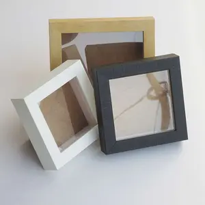 Groothandel shadow box frames met glas of plexiglas en diepe box frame 6x6 6x8 8x8