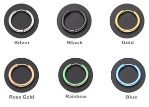 Fashion 316L Stainless Steel Steel <strong>Hinged</strong> Mens Womens <strong>Hoop</strong> <strong>Earrings</strong> - Product Image 6