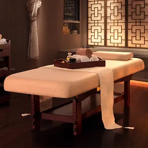 Novo Estilo Coréia Mesas De Massagem Portátil De Madeira Sólida Top Venda Full Body Beauty Massage Bed Para Venda