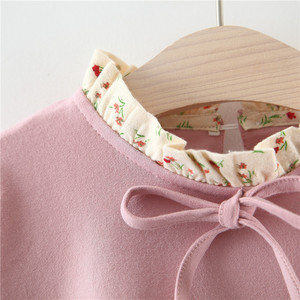 Gaun Ulang Tahun Anak Perempuan Putri Musim Gugur Katun dengan Pita Bunga untuk Usia 1 Tahun - Product Image 6