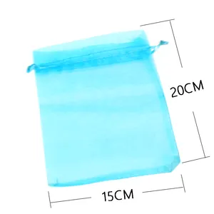 15*20cm 24 Colors Top Quality Large Organza Bags Drawstring Gift Bags Pouches