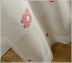 Rideaux brodés fleurs roses voilage <span class=keywords><strong>brise</strong></span> <span class=keywords><strong>bise</strong></span> - Product Image 4