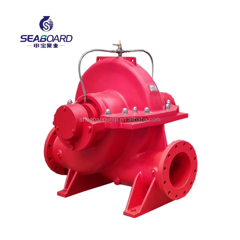 SBS250-710E high pressure fire fighting horizontal axially split volute casing double suction centrifugal pump