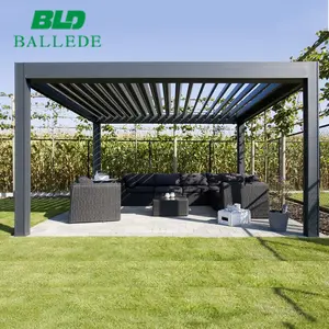 Zonnescherm Pergola Waterdicht Buiten Aangepaste Metalen Tuinhuisje Pergola Dak