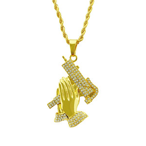 Compra a granel al por mayor chapado en oro grande gargantilla COLLAR COLGANTE - Product Image 1