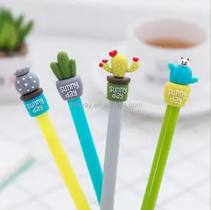 Cactus Gel Inkt Pen Creatieve Roller Pennen Fijne Punt Briefpapier Kantoorbenodigdheden