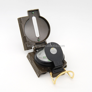 Boussole lensatique d'ingénieur de randonnée de poche portable en métal - Product Image 1