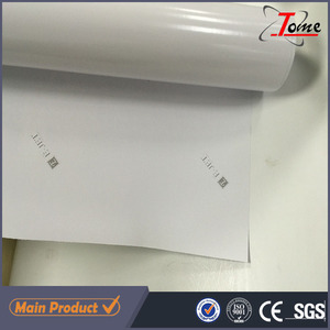 pvc <span class=keywords><strong>vinl</strong></span> blanco brillante película de vinilo adhesivo/vinilo autoadhesivo para la impresión digital con pegamento negro - Product Image 2