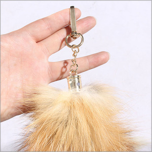 ALICEFUR Nhà Máy bán buôn cung cấp giá rẻ giá màu đỏ thực sự fox fur tail keychain - Product Image 6