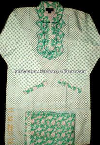 Khadama Impreso Adulto Abaya Diseño Manga Corta Musulmán Kaftan Hecho de Algodón y Rayón Asia y las Islas del Pacífico Ropa - Product Image 2