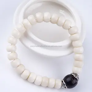 Chinese Supplier Handcrafted Fashion Natural Tagua Nut Beads Bracelets