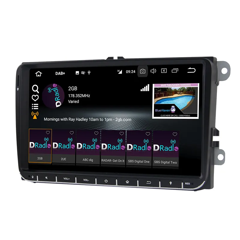 9 "Android 8.1 Xe Stereo với Đầy Đủ Màn Hình Cảm Ứng cho VW Eos Golf Touran Jetta DAB + DVR GPS OPS 4G WN9028