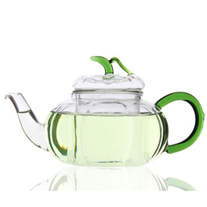 <span class=keywords><strong>Théière</strong></span> en verre vintage <span class=keywords><strong>citrouille</strong></span> directe, résistante à la chaleur, avec infuseur - Product Image 1