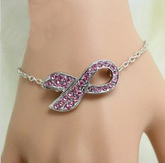 Braccialetto in Macramè con Nastro Rosa per la Consapevolezza sul <span class=keywords><strong>Cancro</strong></span> al Seno - Product Image 2